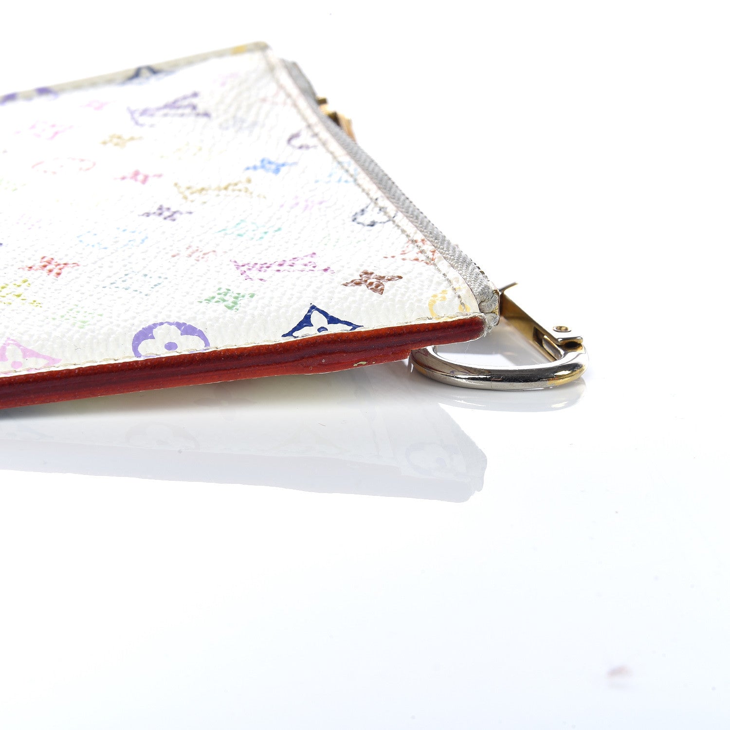 Louis Vuitton Monogram Multicolor Key Pouch White Litchi 13 of 15