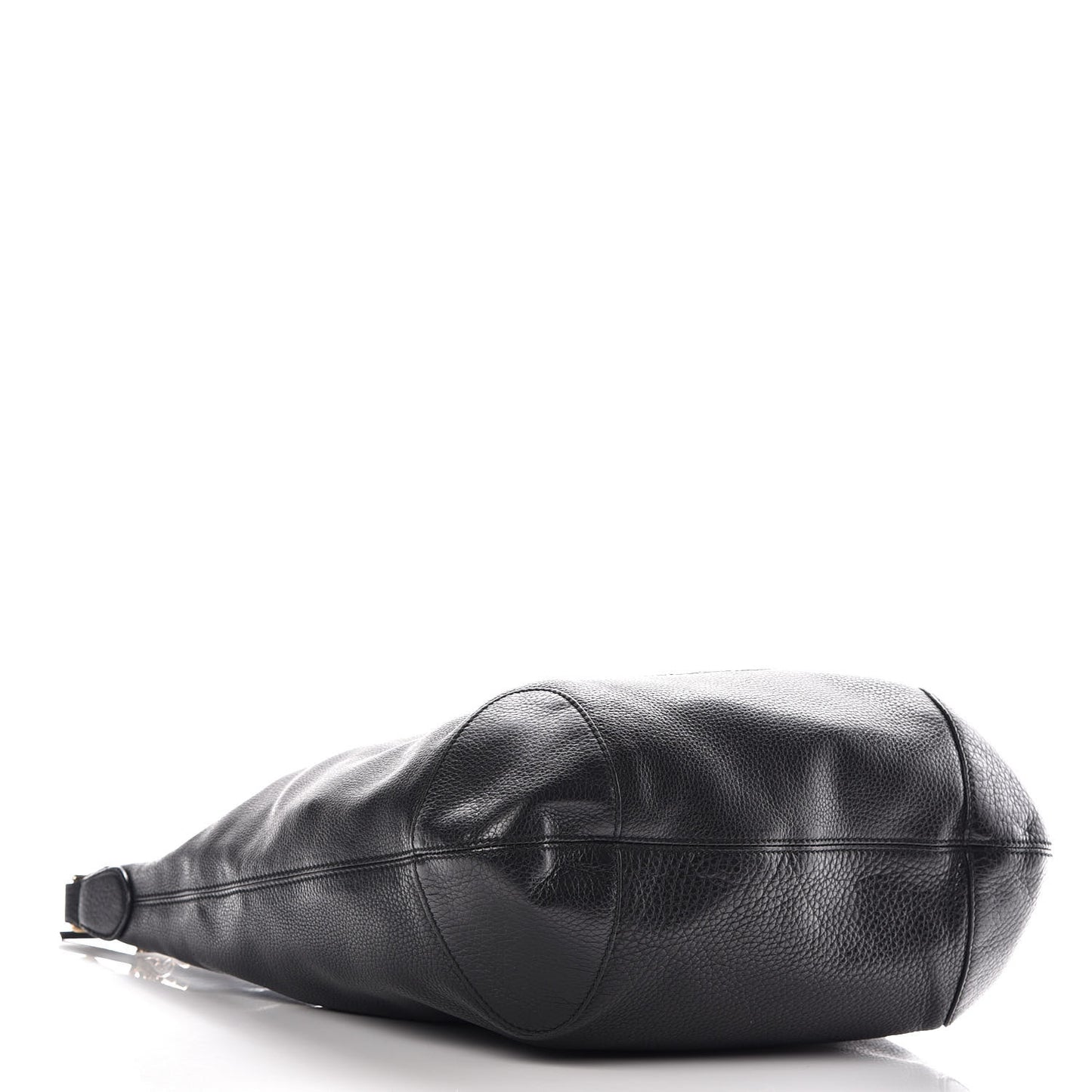 Pebbled Calfskin Medium Soho Chain Hobo Black