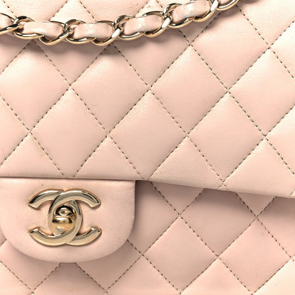 Chanel Lambskin Quilted Medium Double Flap Light Pink 9 of 12