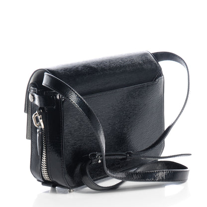 Alexander Wang Textured Patent Tri-Fold Shoulder Bag Black 3 of 10
