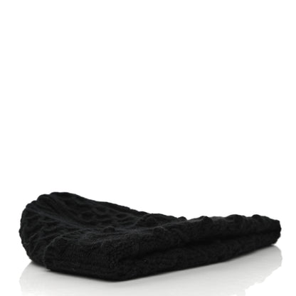 Chanel Cashmere CC Beanie Hat Black 3 of 6