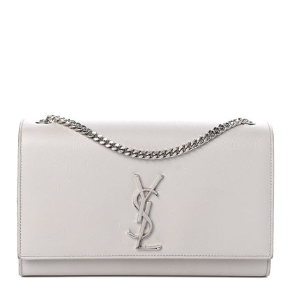 Saint Laurent Grain De Poudre Medium Classic Monogram Kate Satchel Souris 1 of 14