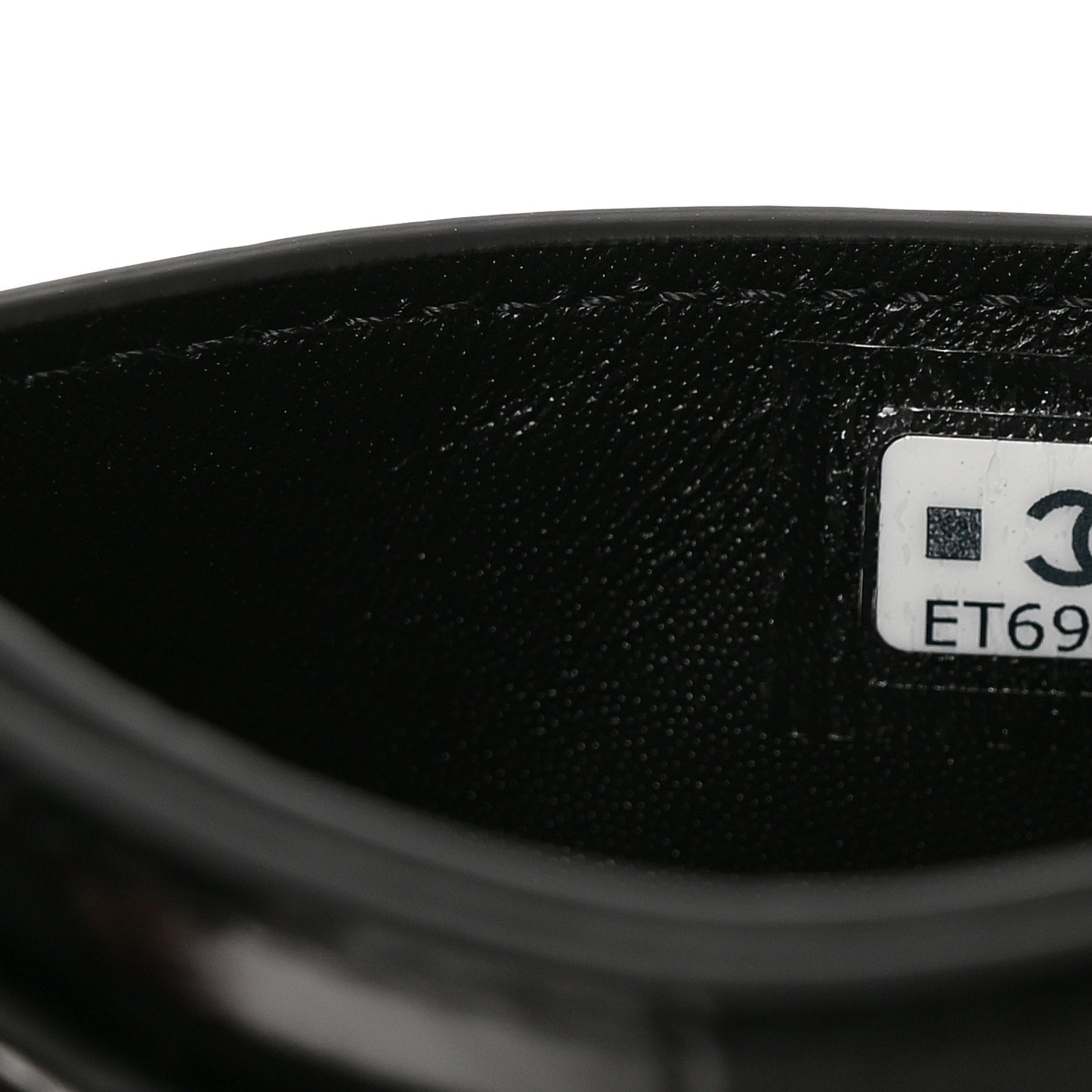 Calfskin Crocodile Embossed Crococo Card Holder Black