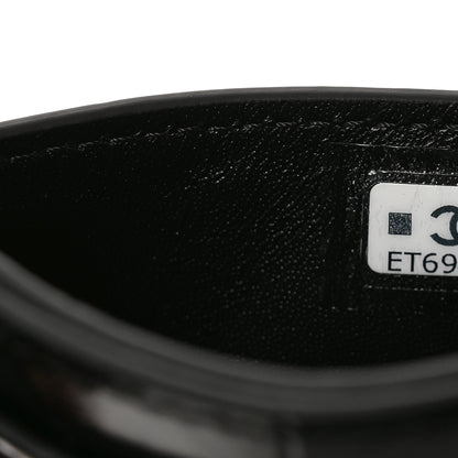 Chanel Calfskin Crocodile Embossed Crococo Card Holder Black 7 of 8