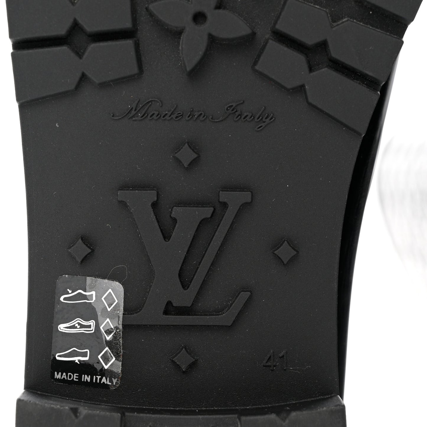 Rubber Embossed Monogram Splash Rain Boots 41 Black