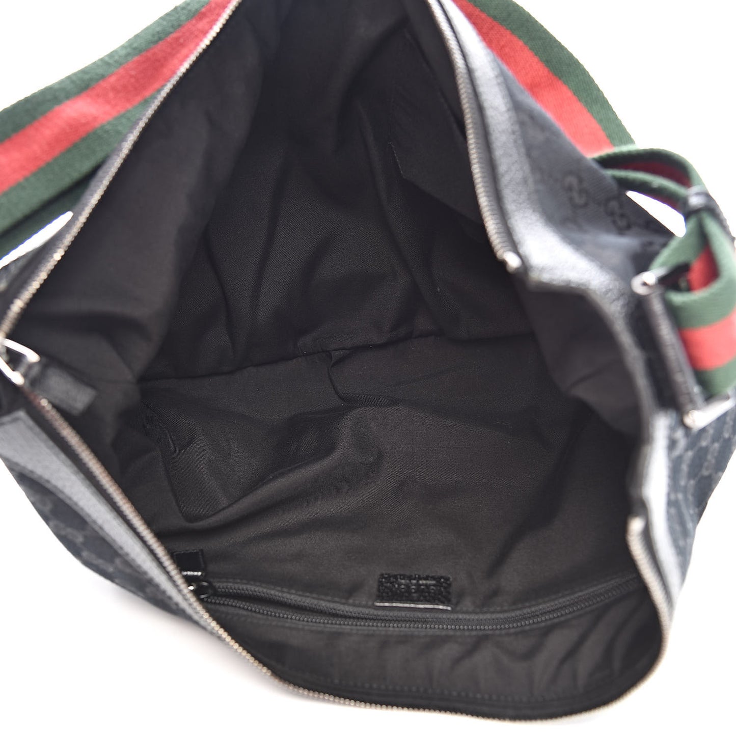Monogram Web Medium Half Moon Hobo Black