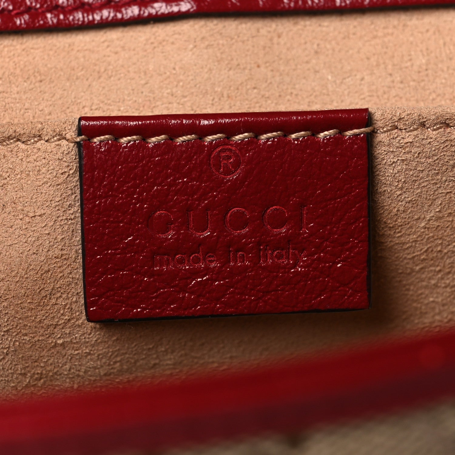 Gucci Monogram Azalea Calfskin Matelasse Diagonal Mini GG Marmont Shoulder Bag Beige Ebony New Cherry Red 5 of 9