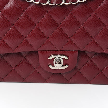 Chanel Caviar Quilted Medium Double Flap Dark Red 9 of 13