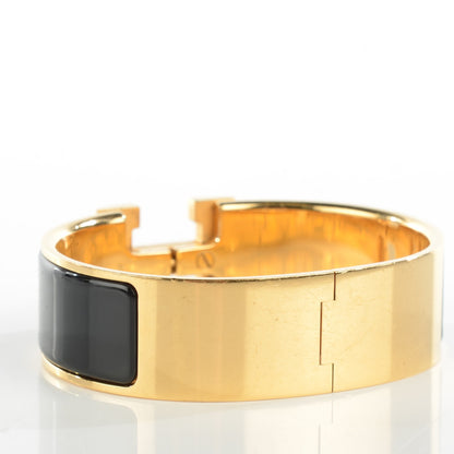 Hermes Enamel Wide Clic Clac H Bracelet GM Black 7 of 7