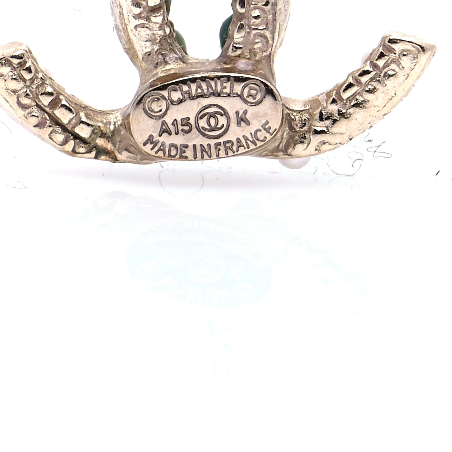 Pearl CC Earrings Light Gold