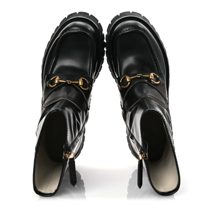 Gucci Cordovan Lux Womens Harald Horsebit 25mm Platform Boots 39.5 Black 2 of 12