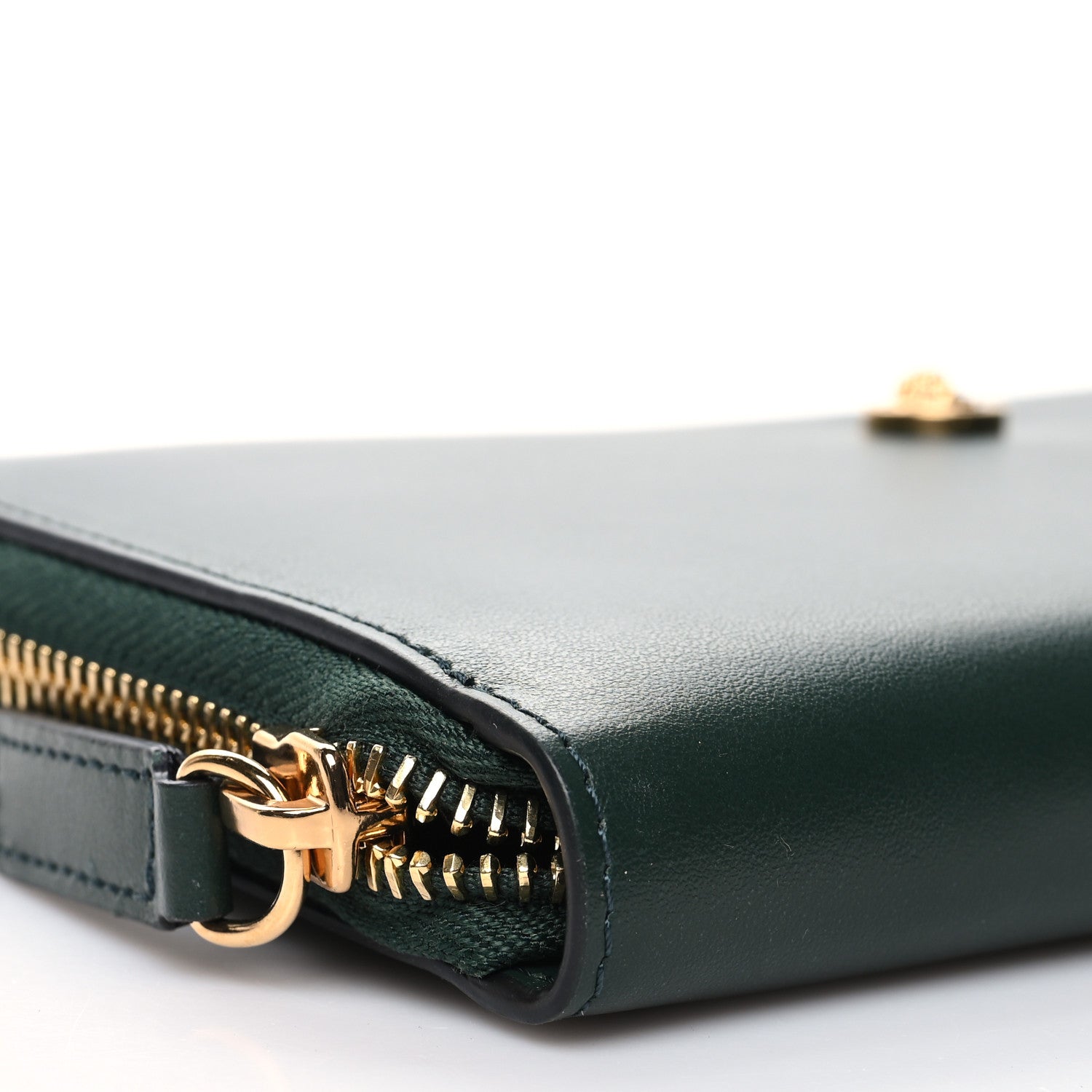 Versace Calfskin Medusa Zip Around Wallet Green 8 of 10