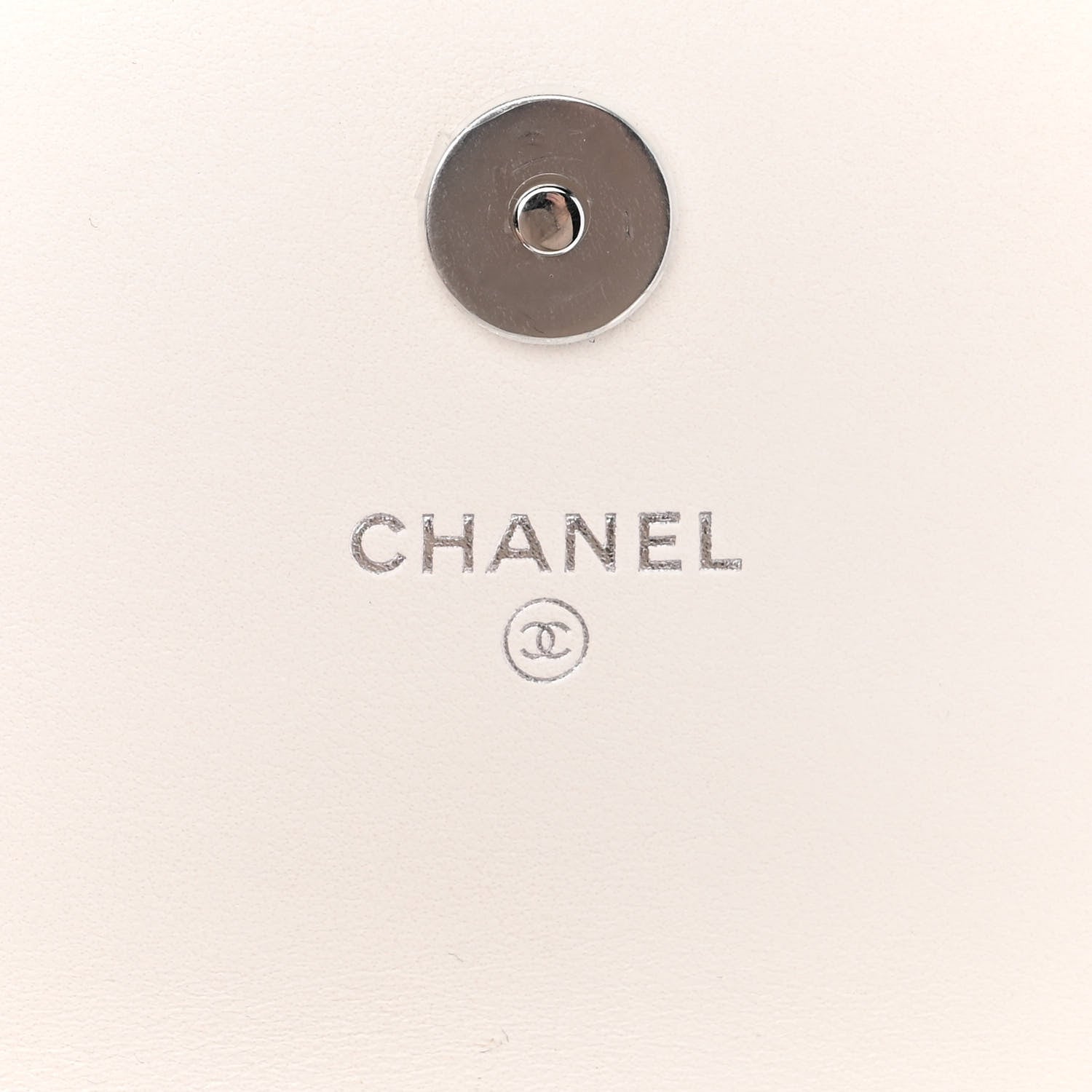 Chanel Lambskin Quilted Chanel 19 Phone Holder With Chain White 6 of 12