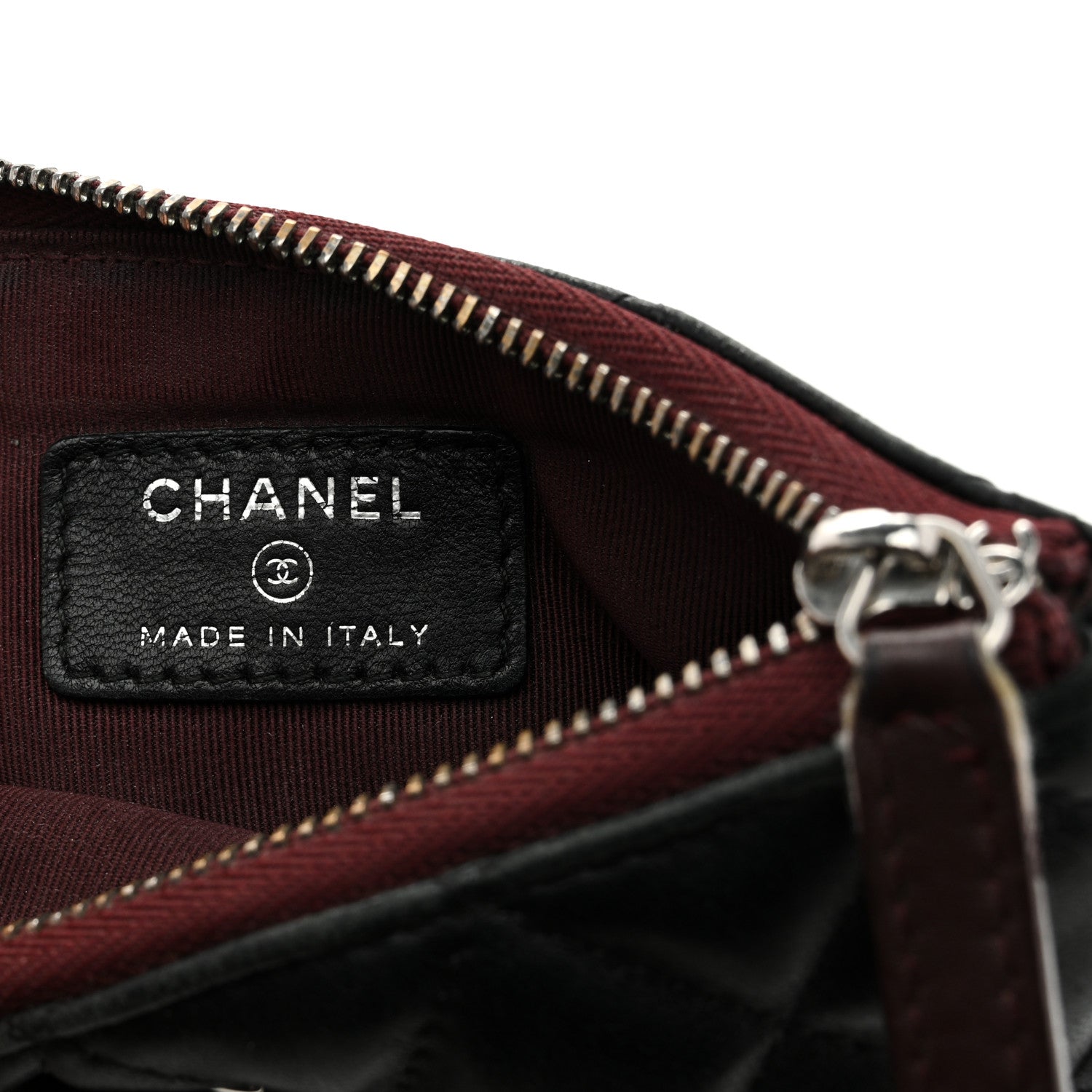 Chanel Lambskin Quilted Small Cosmetic Case Black 6 of 9