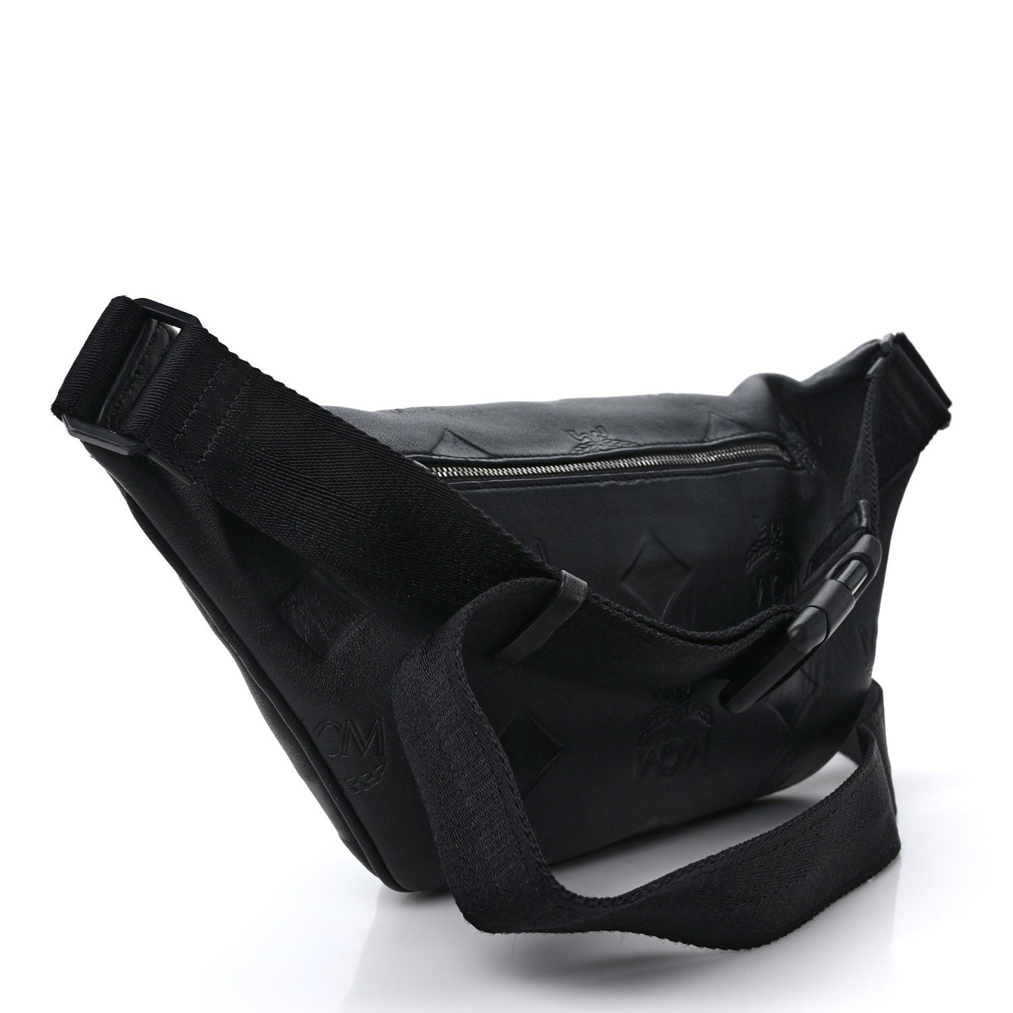 Calfskin Maxi Monogram Fursten Belt Bag Black