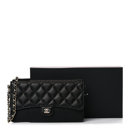 Chanel Caviar Quilted Classic Pouch With Handle Black 7 of 7