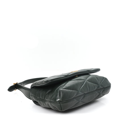 Saint Laurent Lambskin Quilted Le 57 Diamond Shoulder Bag Vert Fonce 4 of 11