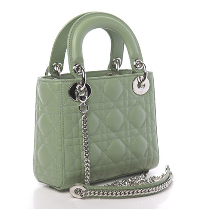 Christian Dior Lambskin Cannage Mini Lady Dior Green 3 of 10