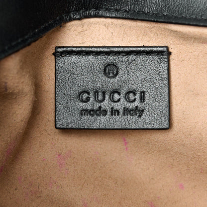 Gucci Calfskin Matelasse Super Mini GG Marmont Shoulder Bag Black 6 of 10