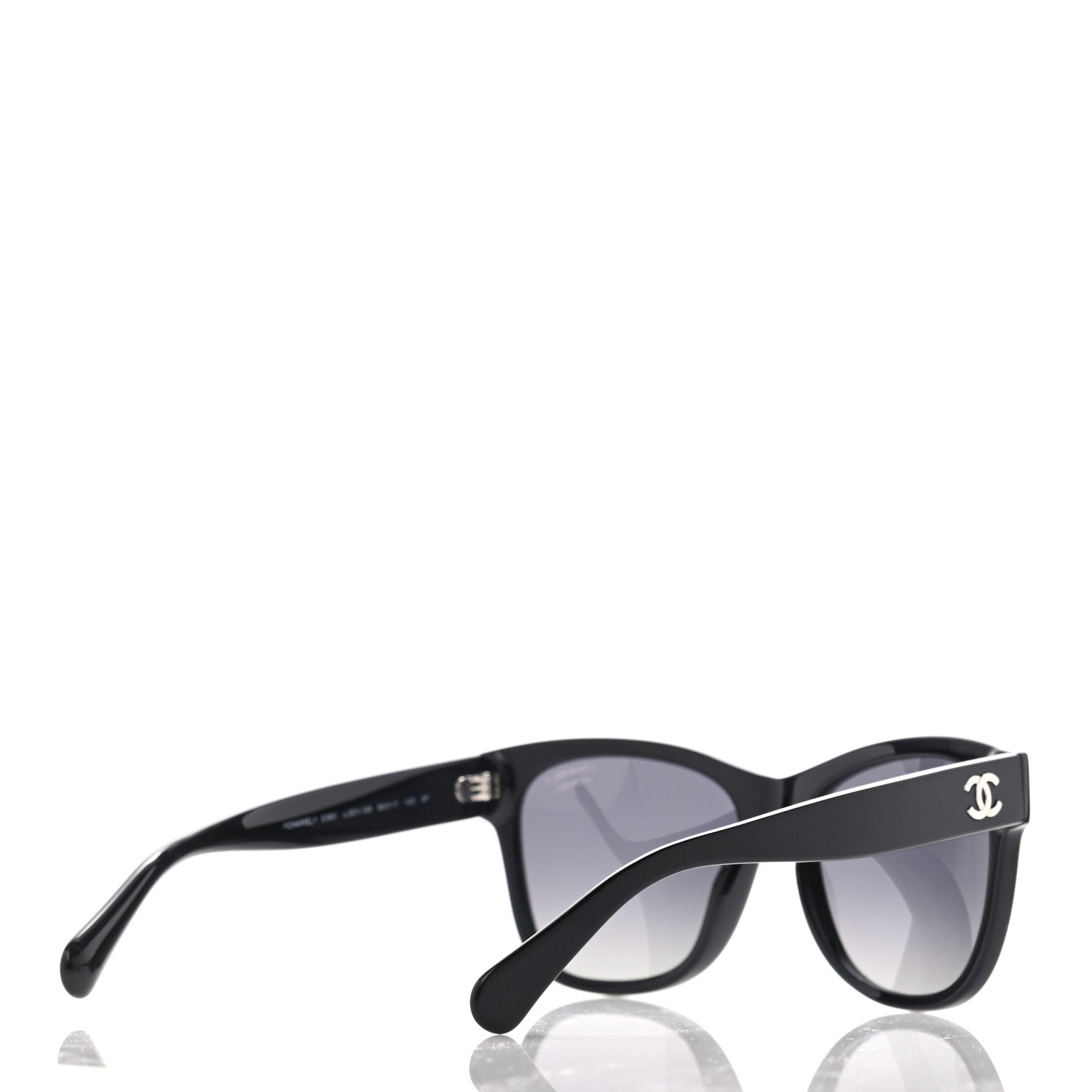Chanel Acetate Polarized Square CC Sunglasses 5380 Black 4 of 9