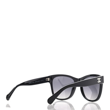 Chanel Acetate Polarized Square CC Sunglasses 5380 Black 4 of 9