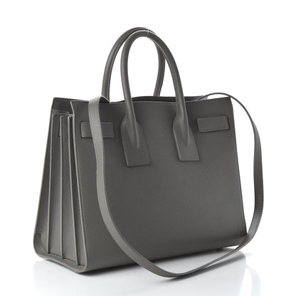 Saint Laurent Grained Calfskin Small Sac De Jour Fog 3 of 13