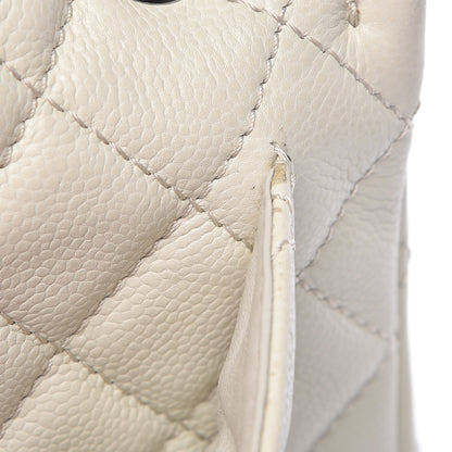 Chanel Caviar Quilted Maxi Single Flap White 15 of 21