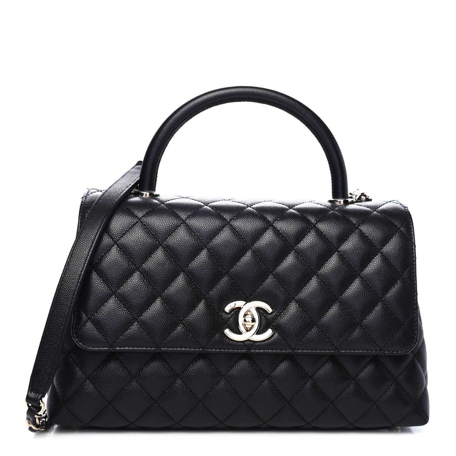 Chanel Caviar Quilted Small Coco Handle Flap Black 1 of 4