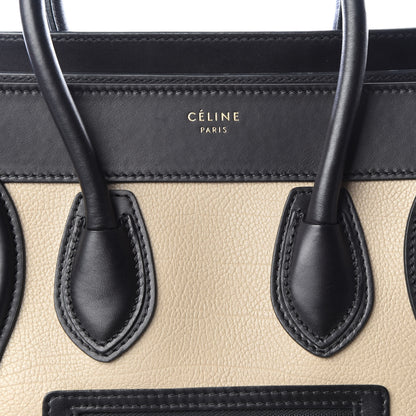Celine Elephant Calfskin Suede Micro Tri-Color Luggage Sand 10 of 10