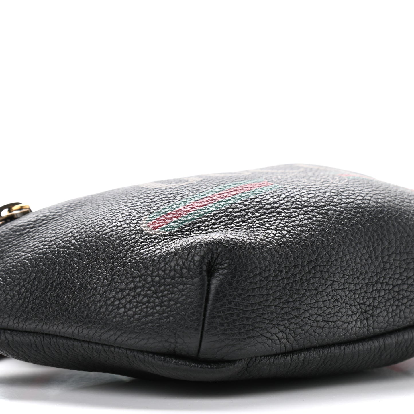 Grained Calfskin Small Logo Belt Bag Black