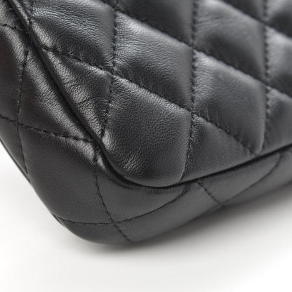 Chanel Lambskin Quilted Small Clutch With Chain Black 9 of 12