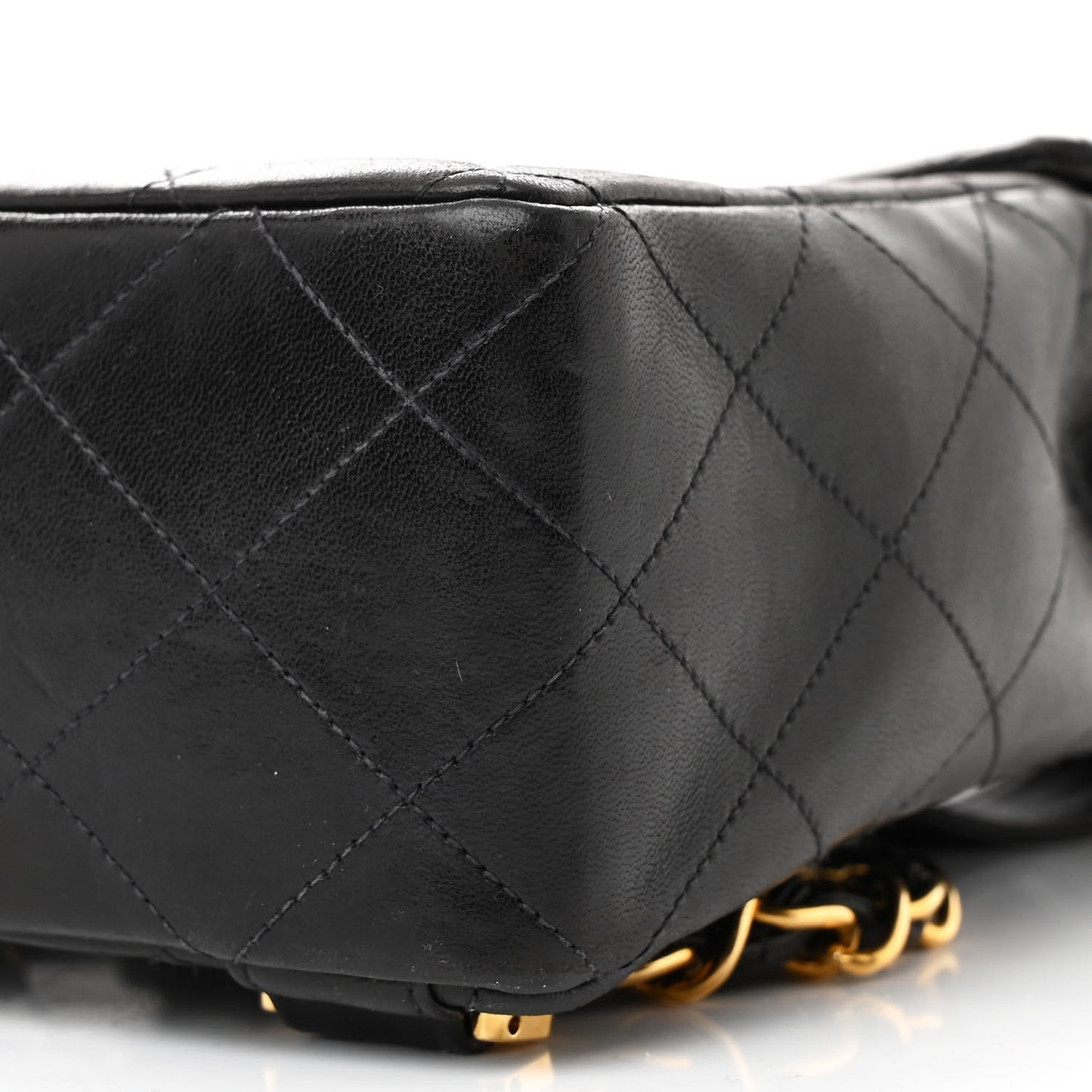 Lambskin Quilted Backpack Black