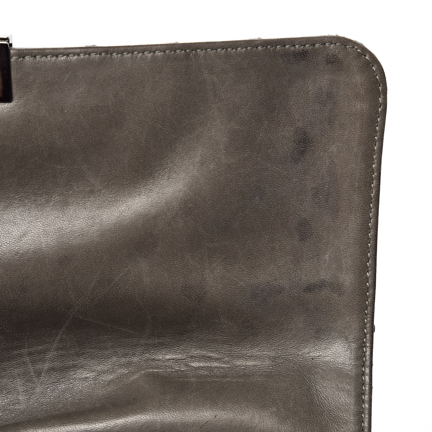 Chanel Glazed Calfskin Mademoiselle Lock Kelly Flap Bag Grey 9 of 16