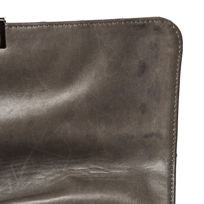 Chanel Glazed Calfskin Mademoiselle Lock Kelly Flap Bag Grey 9 of 16