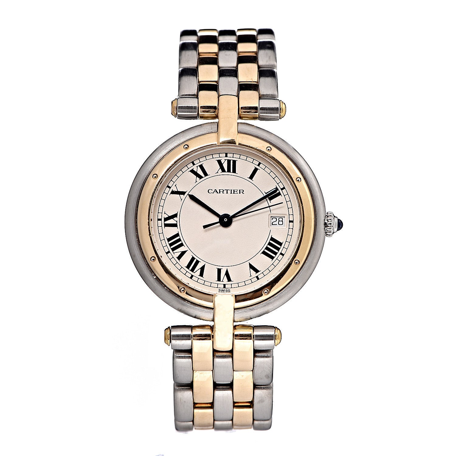 Cartier Stainless Steel 18K Yellow Gold 29mm Panthere Vendome Quartz Watch 1 of 6