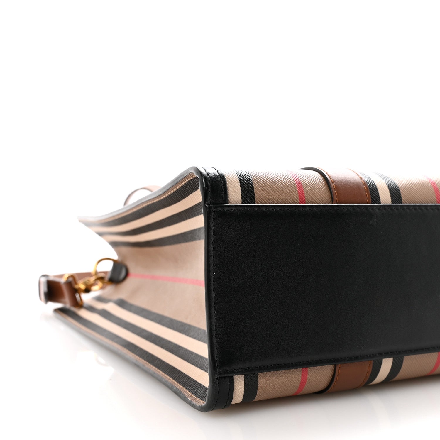 Burberry E-Canvas Stripe Small Portrait Tote Bag Archive Beige 9 of 10