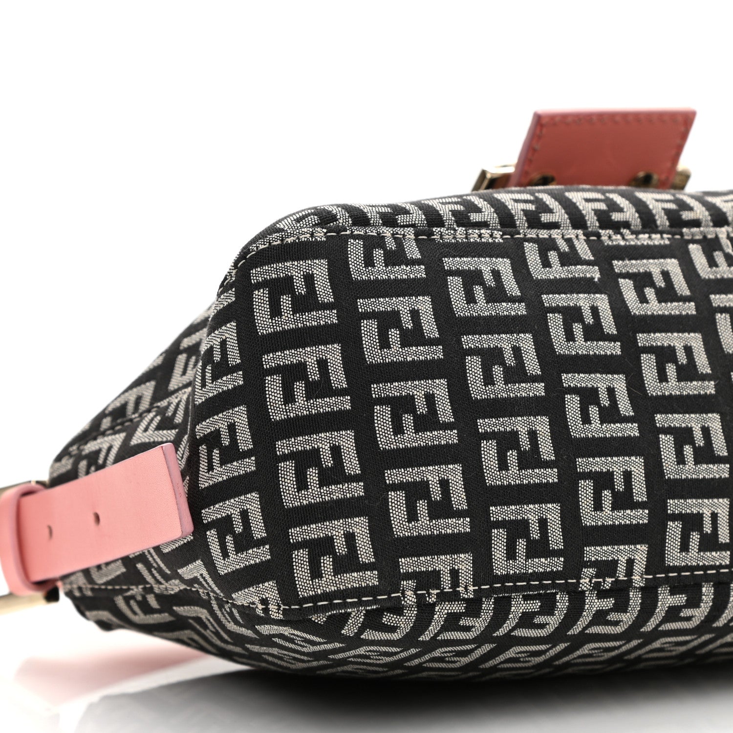 Fendi Zucchino Baguette Black Rosa 8 of 10