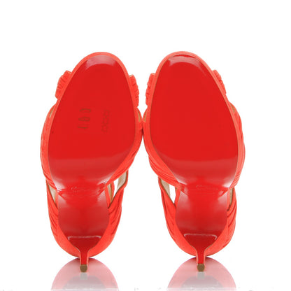 Christian Louboutin Suede Kashou 120 Sandals 38 Poppy 5 of 10