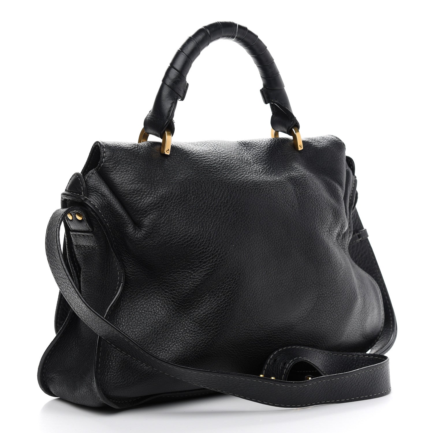 Chloe Calfskin Medium Marcie Top Handle Bag Black 2 of 11