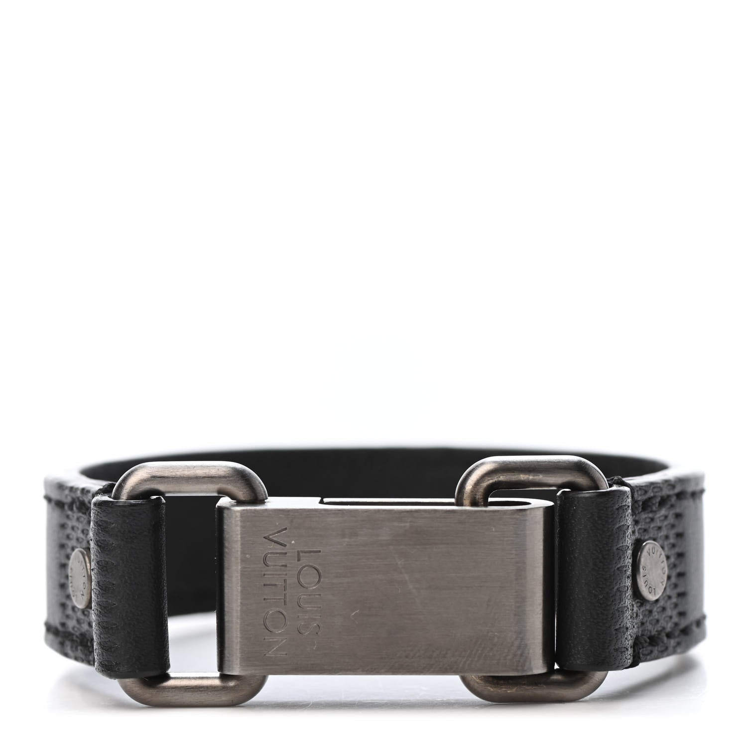 Louis Vuitton Damier Infini Bandit Bracelet 19 Black 1 of 6