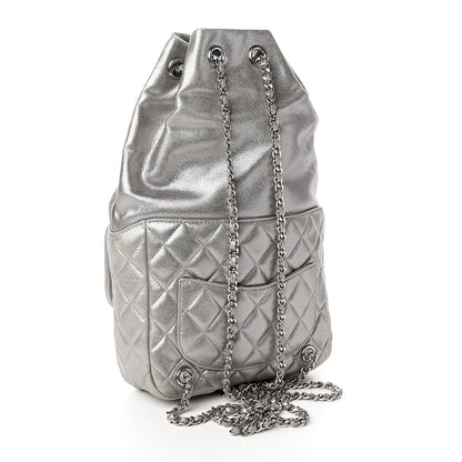Chanel Metallic Lambskin Quilted Small In Seoul Backpack Silver 2 of 9