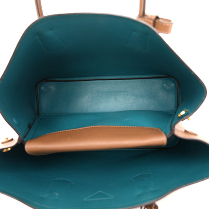 Prada Saffiano Cuir Medium Double Bag Cannella Turchese 5 of 10
