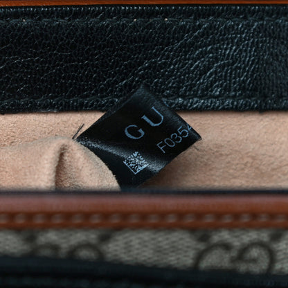 Gucci GG Supreme Monogram New Sakai Lux Calfskin Mini Padlock Flap Pocket Shoulder Bag Beige Ebony Black Cuir 8 of 16