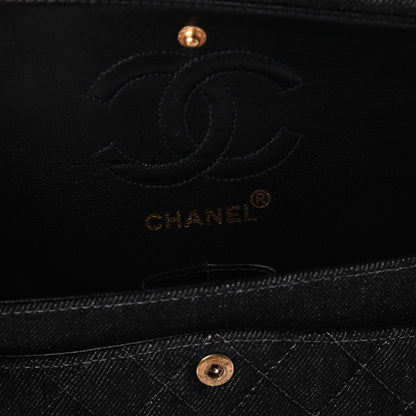 Chanel Denim Quilted Small Double Flap Black 8 of 10
