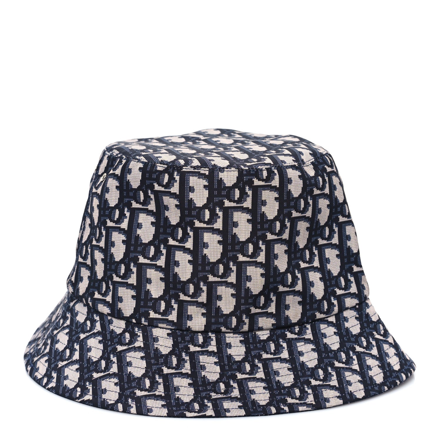 Christian Dior Oblique Reversible Teddy-D Brim Bucket Hat 58 Blue 4 of 13