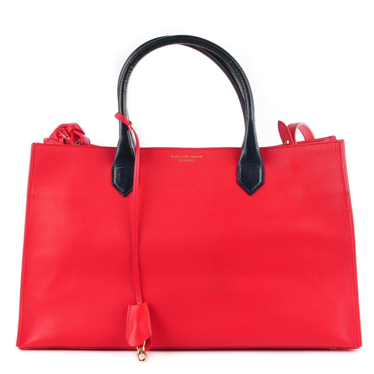 Balenciaga Karung Calfskin Padlock Nude Work S Top Handle Rouge Cherry 1 of 12