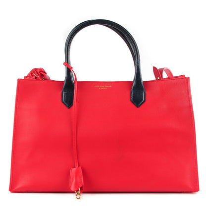 Balenciaga Karung Calfskin Padlock Nude Work S Top Handle Rouge Cherry 1 of 12