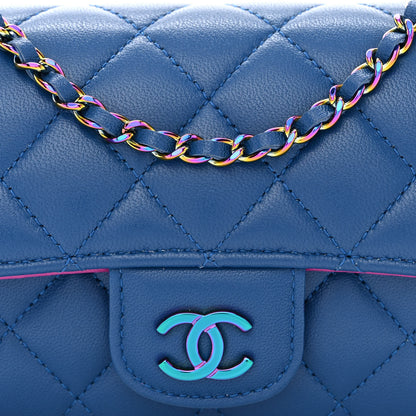 Chanel Lambskin Quilted Glasses Case with Chain Dark Blue 10 of 12