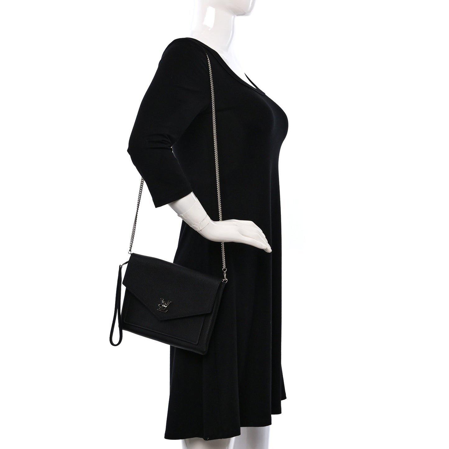 Soft Calfskin My Lockme Pochette Black