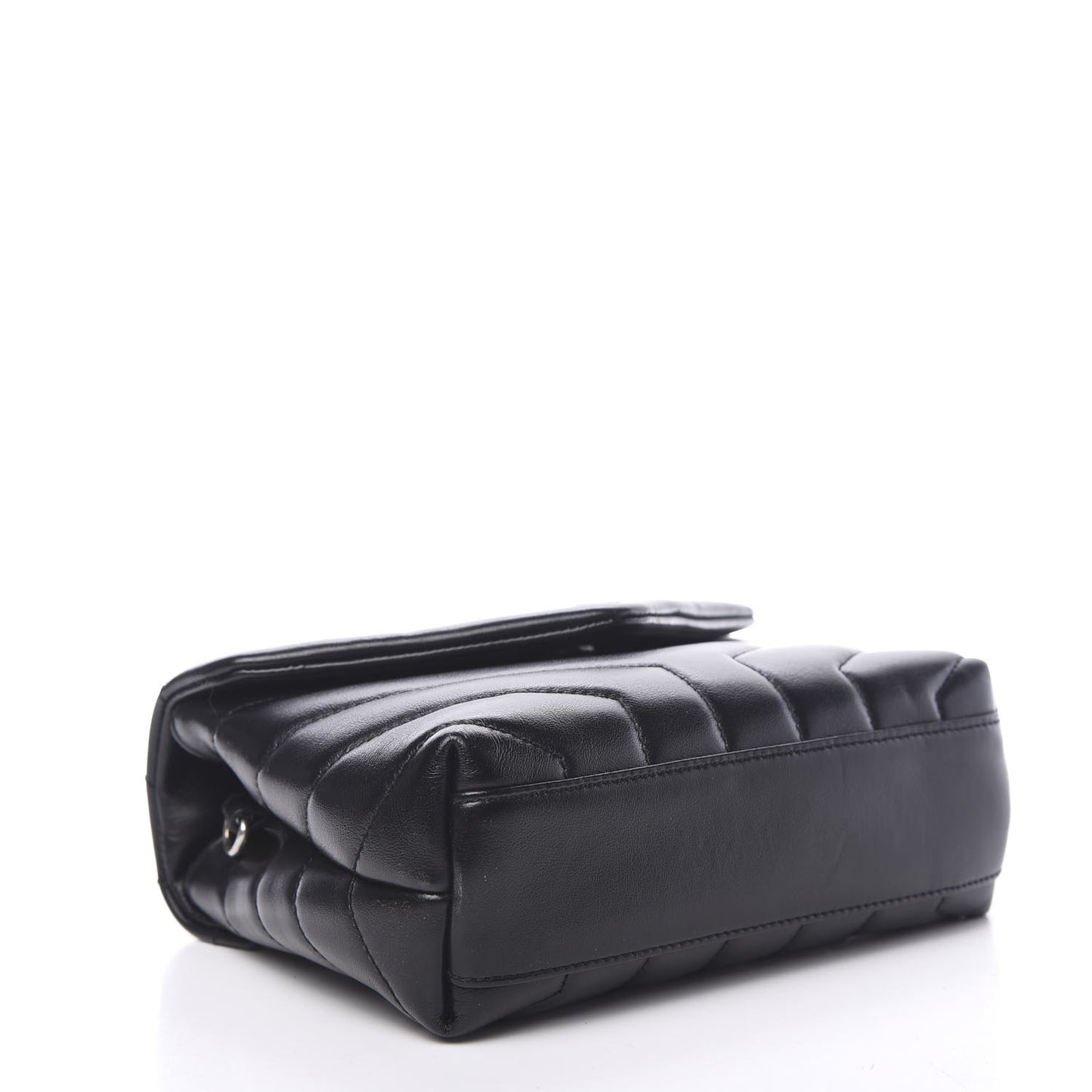 Calfskin Y Quilted Monogram Toy Loulou Crossbody Bag Black